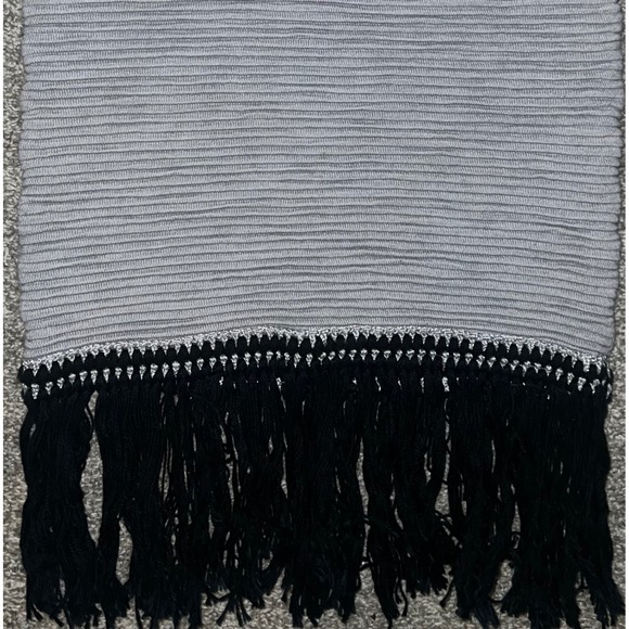 valentina shah pencil skirt wool avant garde office siren fringe black/gray m/l - Picture 5 of 5